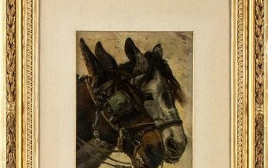 GIUSEPPE RAGGIO (Chiavari, 1823 - Rome, 1916): Horses