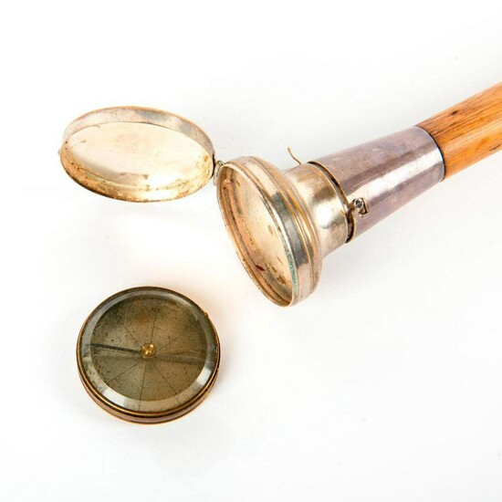 Gadget Compass And Alcohol Torch Cane