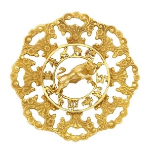 Gold Taurus Pendant, Eric de Kolb