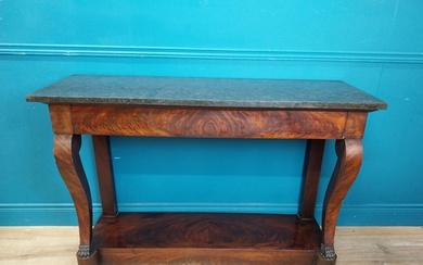 Good quality 19th C. mahogany console table with single draw...