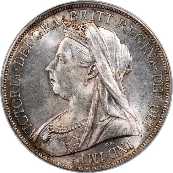 Great Britain, silver crown, 1900 edge LXIV, (S-3937)