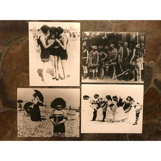Group of Photo Prints, Early 1900's Bathing Suits
