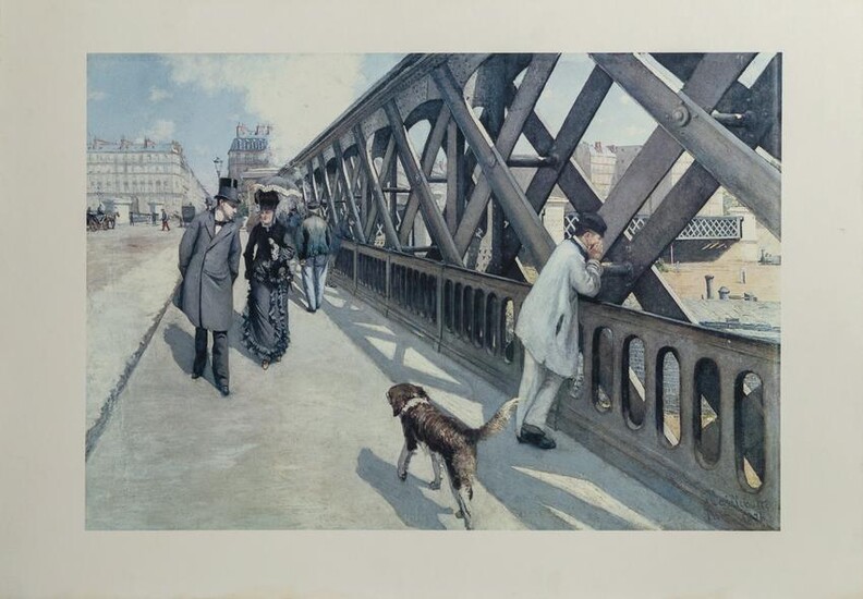 Gustave Caillebotte, Pont de l'Europe, Poster on board
