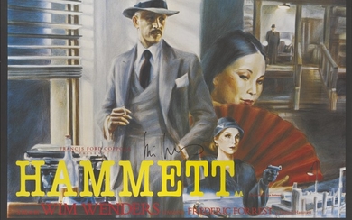 HAMMETT (1982) POSTER, BRITISH, SIGNED BY WIM WENDERS
