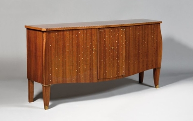 HOUSE LELEU Sideboard with curved front opening three-leafed...