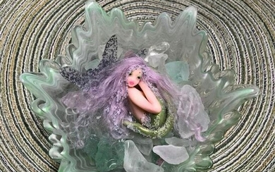 Handmade Polymer Clay Mermaid Fantasy Doll