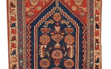 Handmade antique Persian Shiraz rug 3.2' x 5.9' ( 97cm