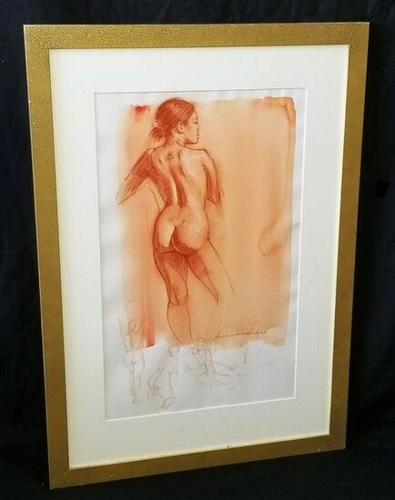 Hawaii Painting Female Nude Back Snowden Hodges (Sho)