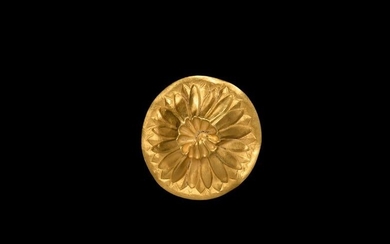 Hellenistic Gold Floral Strap Mount