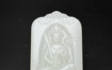 Hetian jade guardian jade pendant