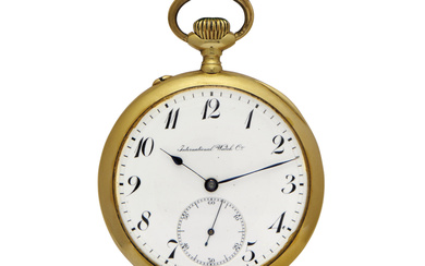 IWC CHRONOMETRE IN GOLD, 1900 Case: signed, n. 480852,...