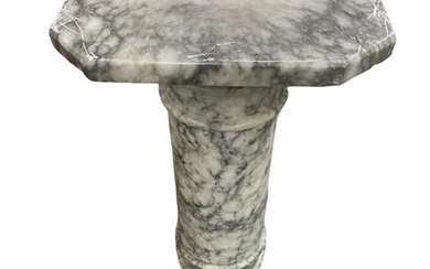 Italian White Marble Pedestal