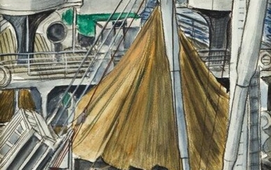 JAMES TURNBULL (1909-1976) Deck Scene with Canopy.