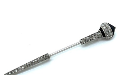 JANESICH Art Deco Diamond Pin