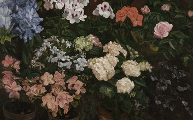 JEAN-FREDERIC BAZILLE (1841-1870) Pot de fleurs