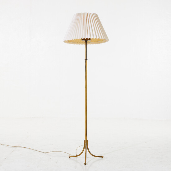 JOSEF FRANK. floor lamp, Svenskt Tenn, brass, model number "2326", lampshade.