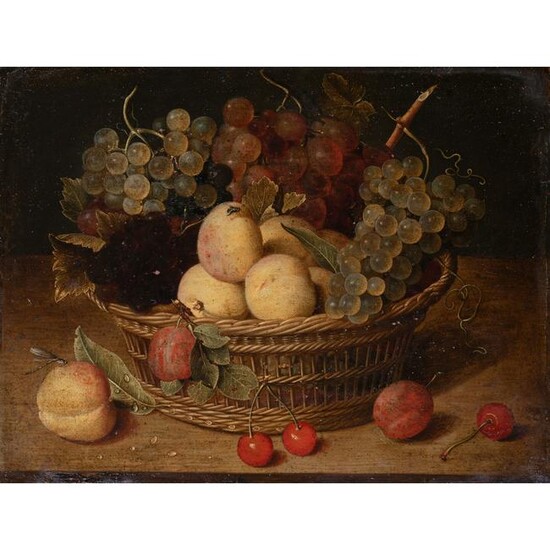 Jacob Van HULSDONCK Still life with fruit in a basket