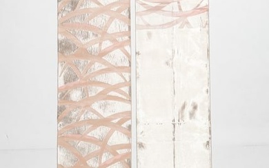 Japanese Silver and Pink Silk Brocade Obi, Early 20th C.