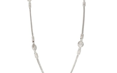 John Hardy 5 Station Diamond Necklace in Sterling Silver 1.20 CTW