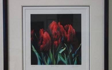 Joseph Kinnebrew (b-1942, WA) Tulips, Beau Rouge