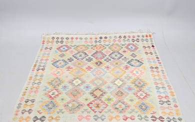 KELIM traditional design, approx. 195 cm x ca 190 cm, label marked.