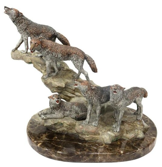KITTY CANTRELL LEGENDS WILDLIFE BRONZE WOLVES