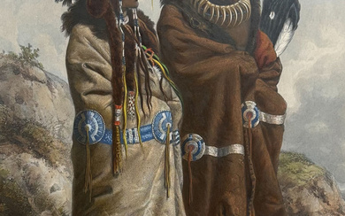 Karl Bodmer - Sih-Chida & Mahchsi-Karehde, Mandan Indians. 20