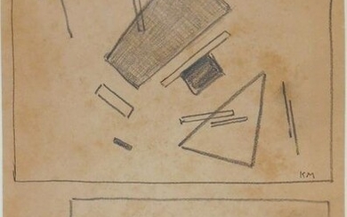 Kasimir Malevich (1878-1935) Pencil Drawing