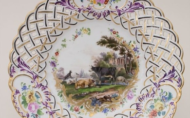 Korb Teller / A plate, Meissen, um 1780...