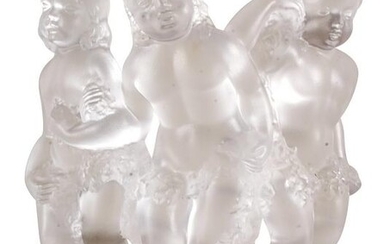 LALIQUE "LUXEMBOURG" GLASS FIGURAL GROUP
