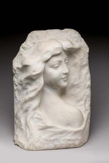 LEBRUN (19th-20th). Female bust. Sculpture in direct size...