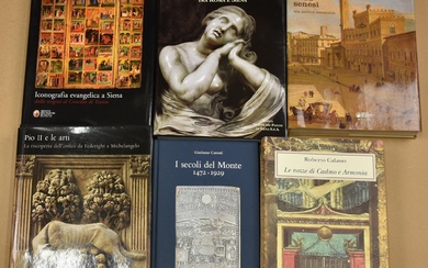 LOTTO DI 6 LIBRI lotto di 6 libri editi dalla Banca Montepaschi di Siena, cm...