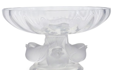 Lalique Crystal "Nogent" Footed Bowl