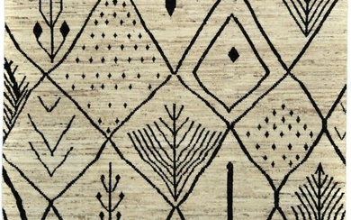 Large Handmade Tribal Modern 9X12 Moroccan Style Oriental Rug Boho Decor Carpet