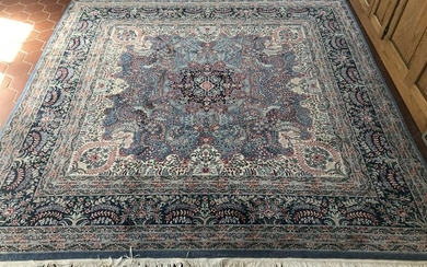 Large Silk Hand Knotted Persian Oriental Carpet