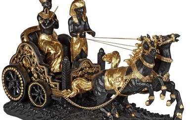 Large and Ornate Egyptian Pharaoh Chariot Procession