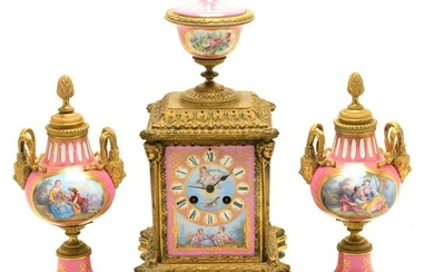 Le Roy Et Fils Japy Freres Rococo Style Bronze and