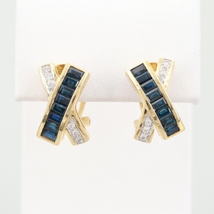 Le Vian 18K Yellow Gold Sapphire and Diamond Earrings