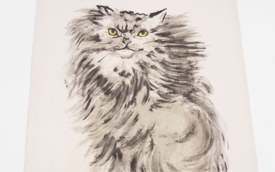 Leonor FINI (1907-1996). Le Chat. Lithographie couleurs sur Vélin B.F.K. Rives, signée en bas à...