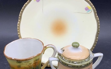 Lot 3 Vintage Porcelain Tableware, Plate & More