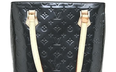 Louis Vuitton Vernis Noire and Leather Strap Bag.