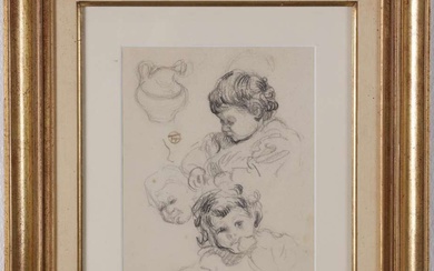 Lucien Ott (Frans, 1870-1927), Schets van een kinderkopje