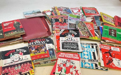 MANCHESTER UNITED F.C; a large collection of programmes, mixed years...