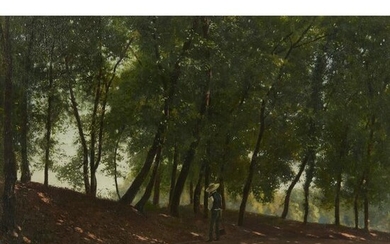 MANNER OF GUIDO CARMIGNANI FIGURE IN WOODLAND SHADE