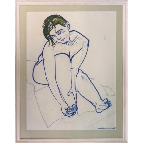 MARTIN PIPER, 'nude study', pastel, 83cm x 58cm, signed and ...