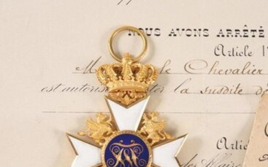 MECKLEMBOURG ORDER OF THE CROWN OF WENDE Knight's cross in...