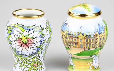 MOORCROFT; a limited edition jar and cover decorated in the...