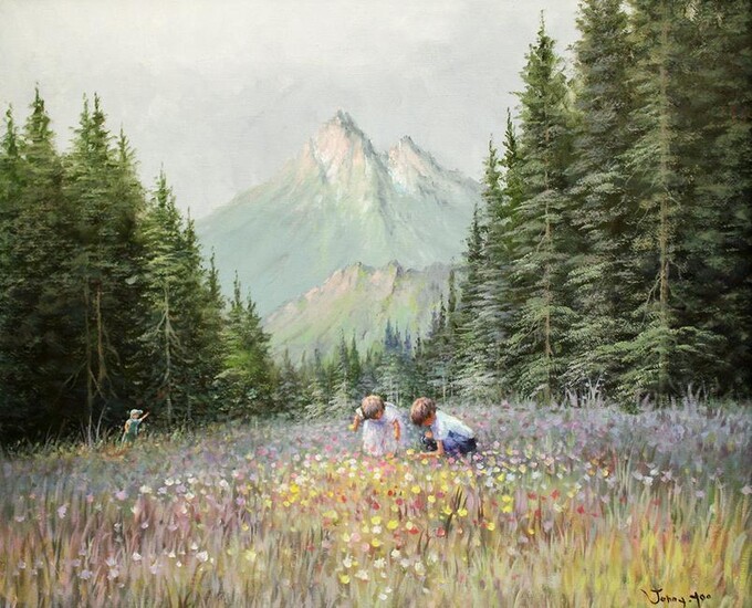 MOUNTAIN LANSCAPE PAINTING BY YOO