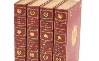 Magnificently bound set of Ireland's Life of Napoleon