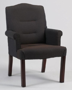 Mahogany upholstered armchair